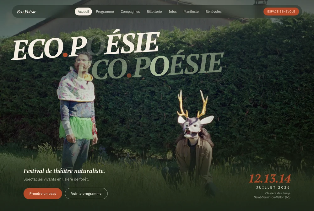 Capture du site Éco Poésie