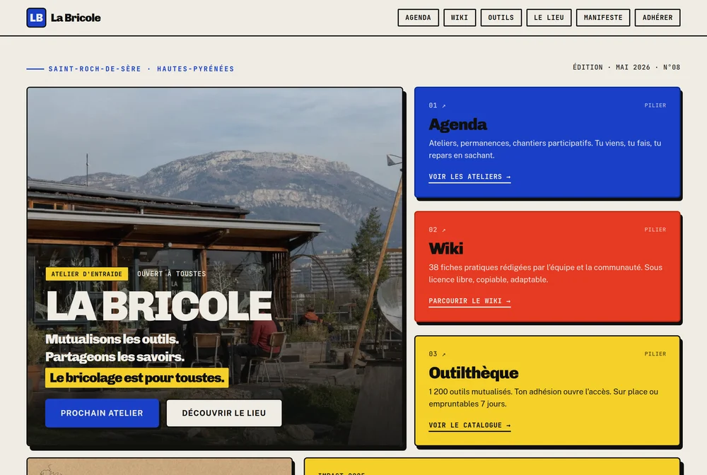 Capture du site La Bricole
