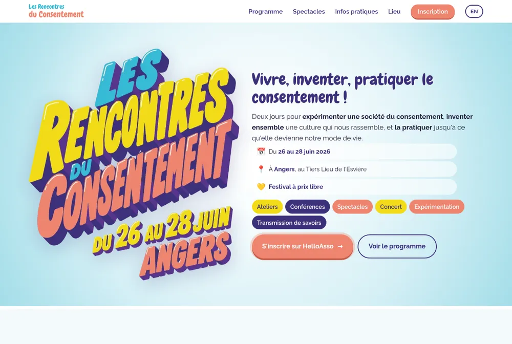 Capture du site Les Rencontres du Consentement